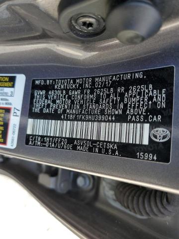 4T1BF1FK9HU399044 - 2017 TOYOTA CAMRY LE 石墨色 照片 13