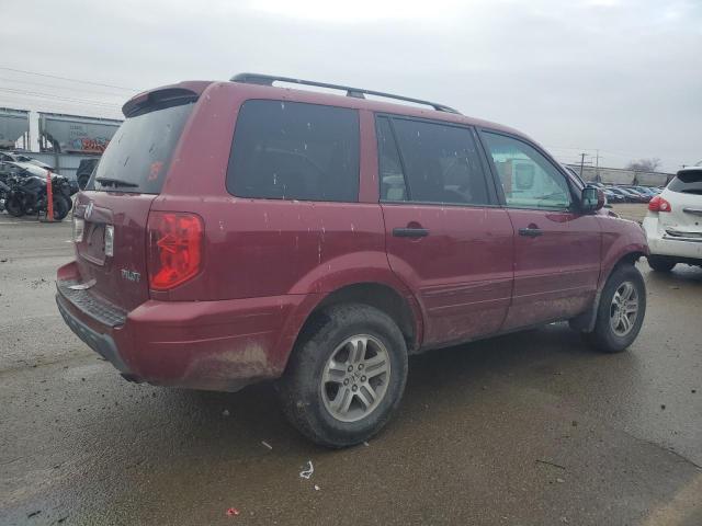 2HKYF18505H501200 - 2005 HONDA PILOT EXL RED photo 3