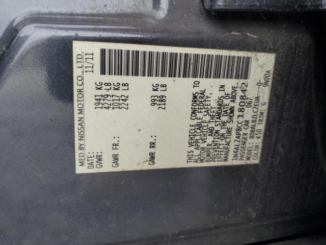 1N4AL2AP8CC180842 - 2012 NISSAN ALTIMA BASE 灰色 照片 12