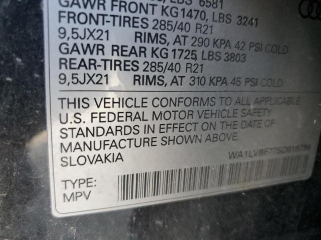 WA1LVBF77SD016796 - 2025 AUDI Q7 PREMIUM PLUS Қара фото 14