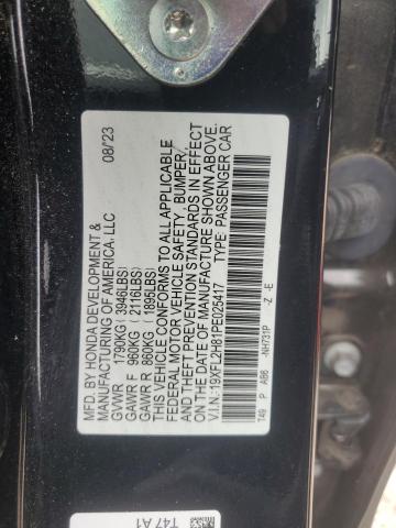 19XFL2H81PE025417 - 2023 HONDA CIVIC SPORT 黑色 照片 12