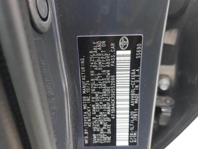 4T1DAACK3SU552066 - 2025 TOYOTA CAMRY XSE GRAY photo 13