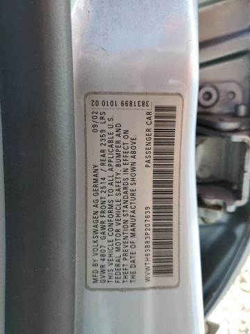 WVWTH63B83P207639 - 2003 VOLKSWAGEN PASSAT GLX 4MOTION 蓝色 照片 12