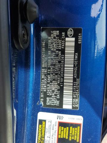 4T1BF3EK6BU658383 - 2011 TOYOTA CAMRY BASE Mavi foto 12