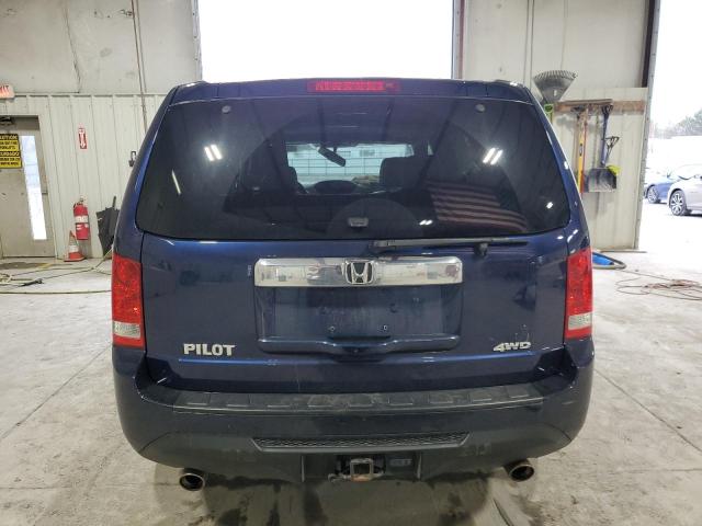 5FNYF4H51FB070769 - 2015 HONDA PILOT EXL BLUE photo 6