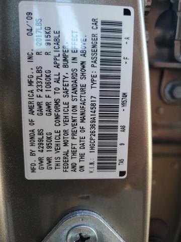 1HGCP26369A145817 - 2009 HONDA ACCORD LX BEIGE photo 12