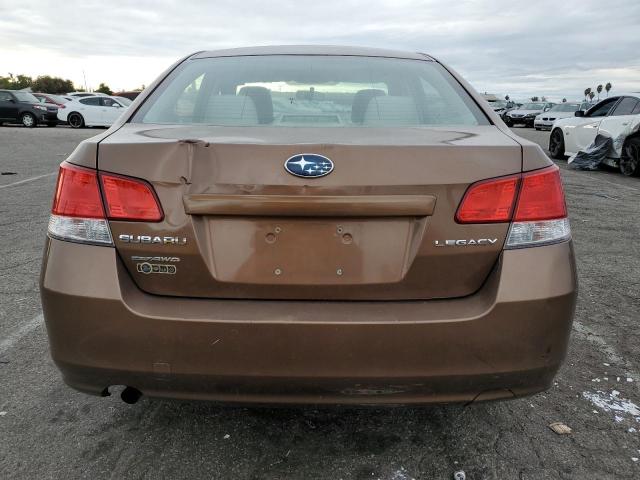 4S3BMAA68B1231196 - 2011 SUBARU LEGACY 2.5I BROWN photo 6