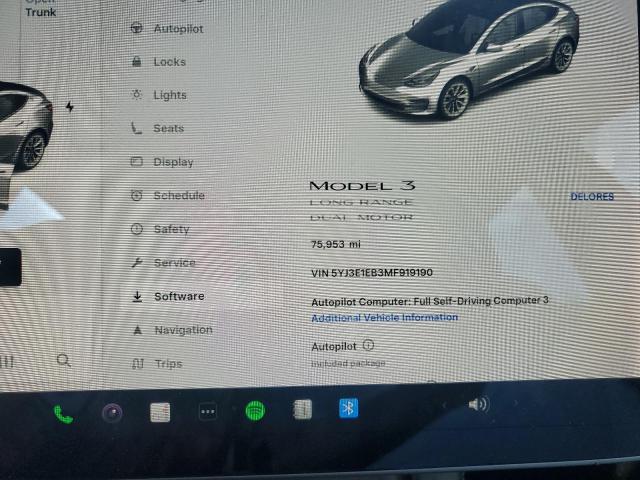 5YJ3E1EB3MF919190 - 2021 TESLA MODEL 3 白色 照片 9
