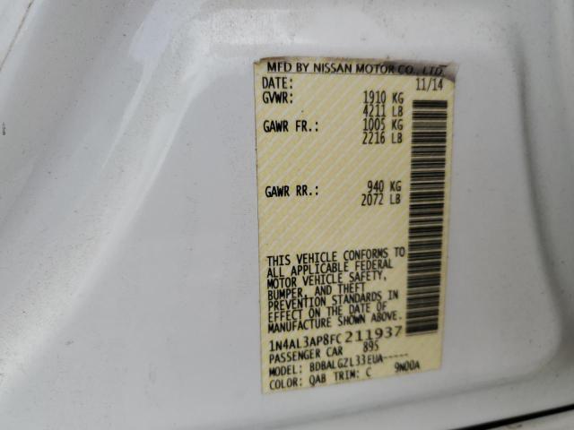 1N4AL3AP8FC211937 - 2015 NISSAN ALTIMA 2.5 WHITE photo 24