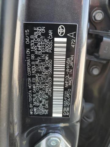 JTDKDTB33F1586850 - 2015 TOYOTA PRIUS C GRAY photo 12