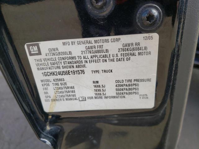 1GCHK24U56E191576 - 2006 CHEVROLET SILVERADO K2500 HEAVY DUTY BLACK photo 13