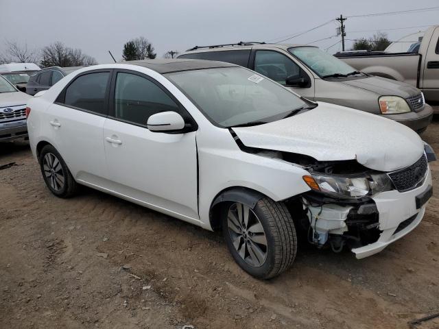 KNAFU4A20D5697083 - 2013 KIA FORTE EX WHITE photo 4