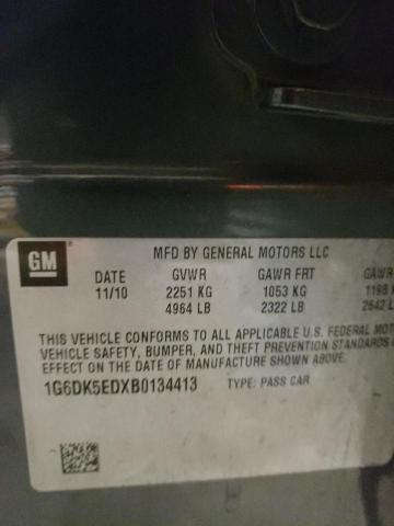 1G6DK5EDXB0134413 - 2011 CADILLAC CTS PERFORMANCE COLLECTION CHARCOAL photo 12