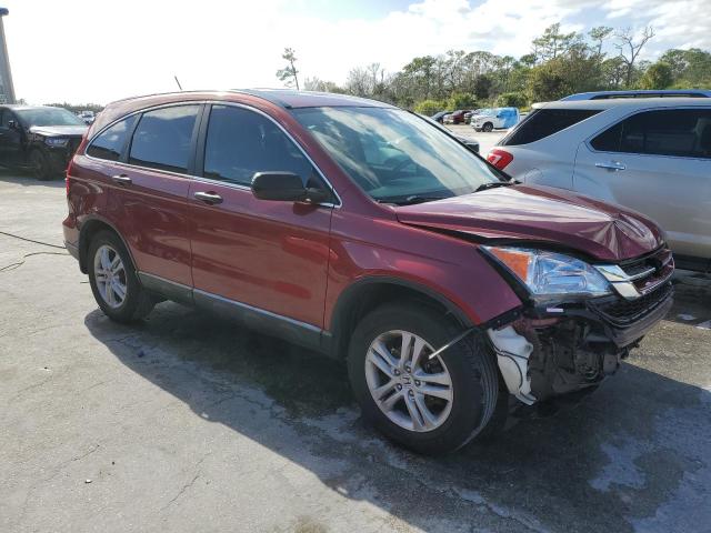 JHLRE3H58AC009235 - 2010 HONDA CR-V EX BURGUNDY photo 4