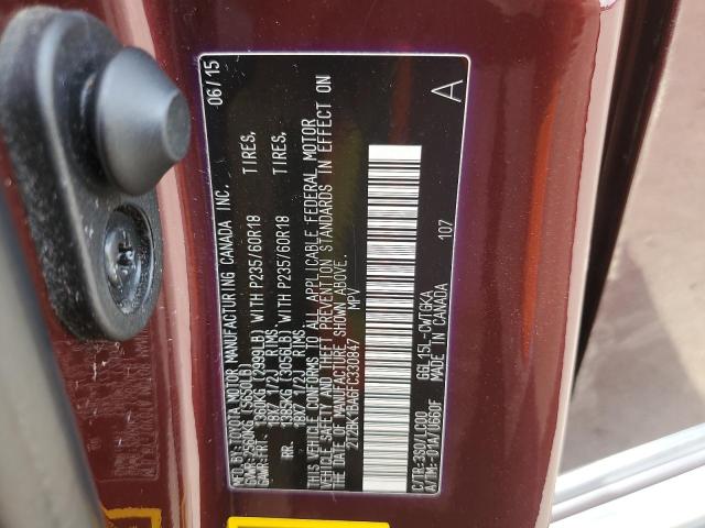 2T2BK1BA6FC330847 - 2015 LEXUS RX 350 BASE BURGUNDY photo 13