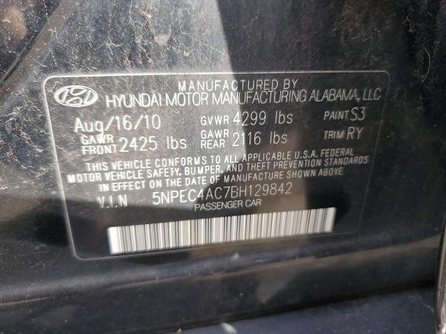 5NPEC4AC7BH129842 - 2011 HYUNDAI SONATA SE 黑色 照片 13