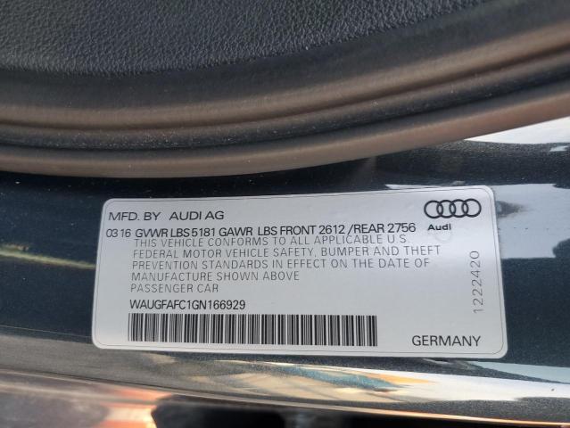 WAUGFAFC1GN166929 - 2016 AUDI A6 PREMIUM PLUS GRAY photo 12