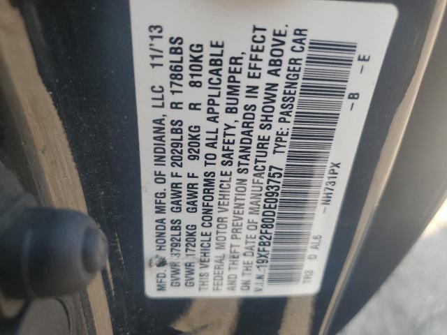 19XFB2F80DE093757 - 2013 HONDA CIVIC EX GRAY photo 12