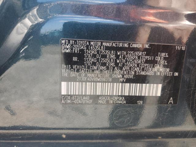 2T3DF4DV8BW098318 - 2011 TOYOTA RAV4 LIMITED GRAY photo 13