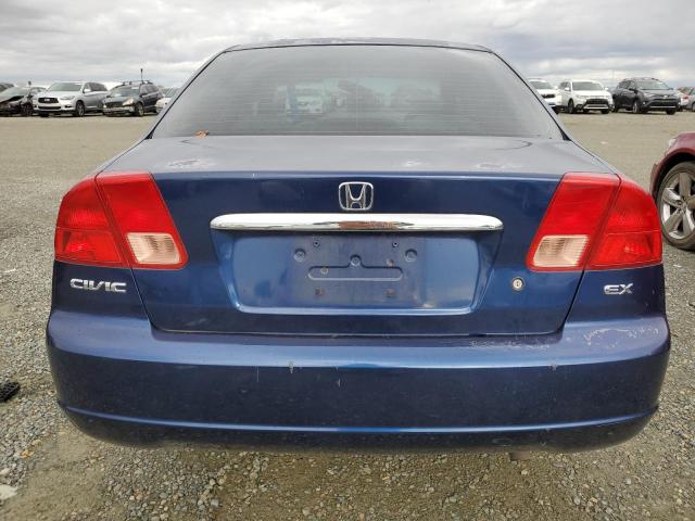 2HGES26762H563974 - 2002 HONDA CIVIC EX BLUE photo 6