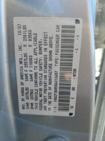 1HGCP36858A010487 - 2008 HONDA ACCORD EXL SILVER photo 13