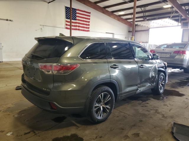 5TDJKRFH5GS337366 - 2016 TOYOTA HIGHLANDER XLE GREEN photo 3