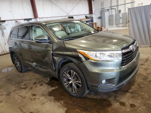 5TDJKRFH5GS337366 - 2016 TOYOTA HIGHLANDER XLE GREEN photo 4