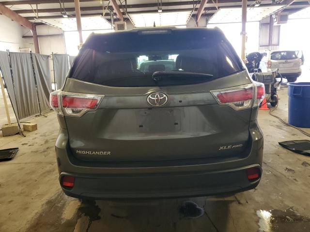 5TDJKRFH5GS337366 - 2016 TOYOTA HIGHLANDER XLE GREEN photo 6