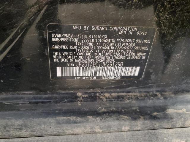 JF2GTADC1JH291290 - 2018 SUBARU CROSSTREK PREMIUM Қара фото 13