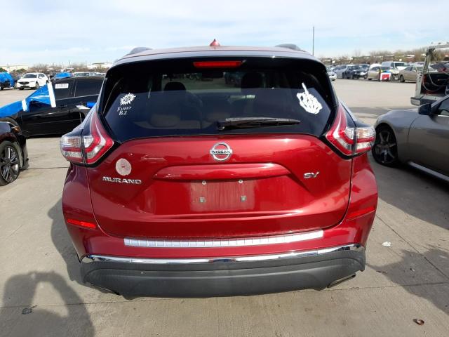 5N1AZ2MG4FN226613 - 2015 NISSAN MURANO S BURGUNDY photo 6