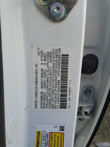 1HGCV1F14JA018468 - 2018 HONDA ACCORD LX 白色 照片 12