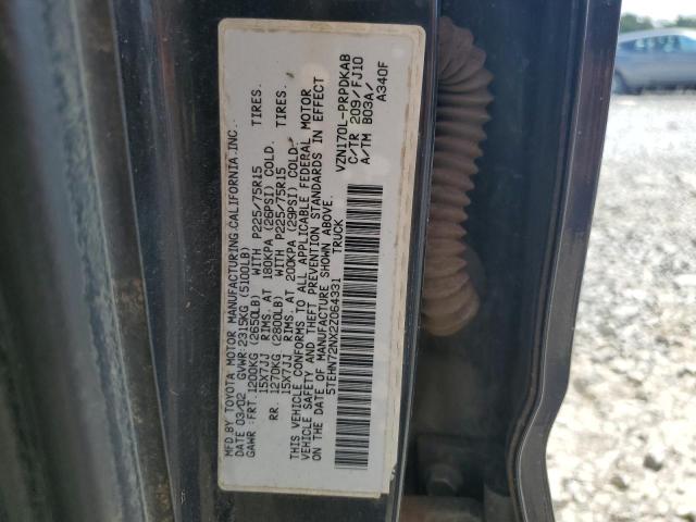 5TEHN72NX2Z064331 - 2002 TOYOTA TACOMA DOUBLE CAB Qara foto 12