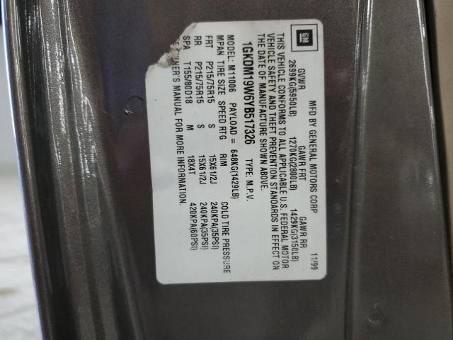 1GKDM19W6YB517326 - 2000 GMC SAFARI XT 棕色 照片 14