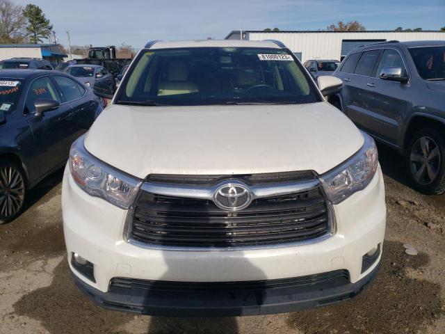 5TDJKRFH1FS127118 - 2015 TOYOTA HIGHLANDER XLE WHITE photo 5