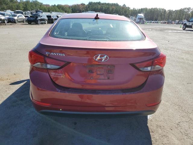 5NPDH4AE1FH556079 - 2015 HYUNDAI ELANTRA SE RED photo 6