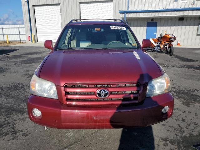 JTEEP21A640003152 - 2004 TOYOTA HIGHLANDER MAROON photo 5