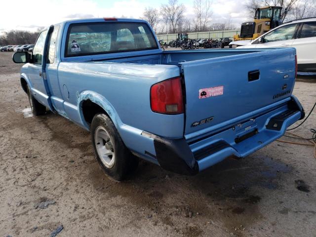 1GCCS19X7V8194516 - 1997 CHEVROLET S TRUCK S10 BLUE photo 2