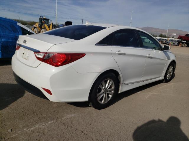 5NPEB4ACXEH892011 - 2014 HYUNDAI SONATA GLS WHITE photo 3