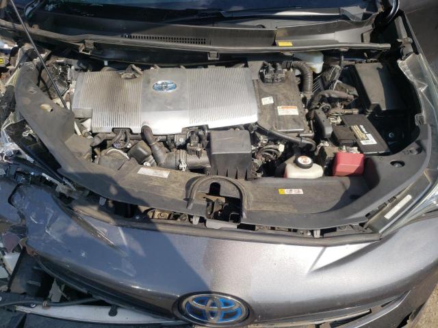 JTDKBRFU5J3600904 - 2018 TOYOTA PRIUS CHARCOAL photo 11