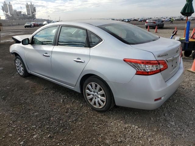 1N4AB7AP6DN901696 - 2013 NISSAN SENTRA S SILVER photo 2