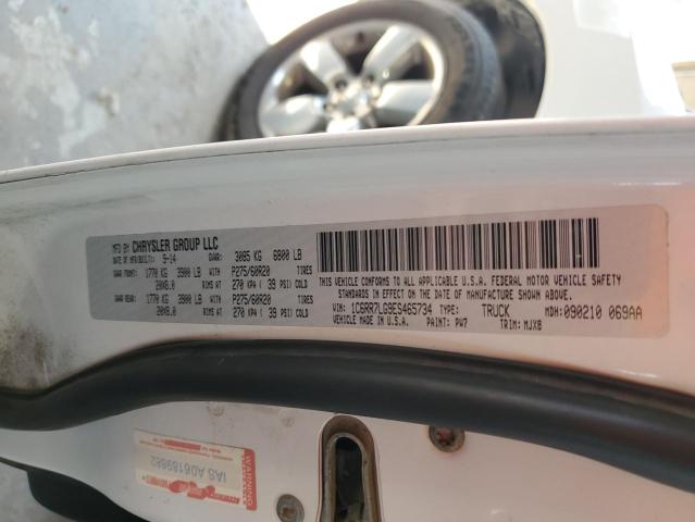 1C6RR7LG9ES465734 - 2014 RAM 1500 SLT WHITE photo 12