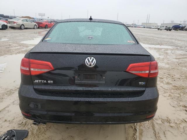 3VWLA7AJ9FM294513 - 2015 VOLKSWAGEN JETTA TDI BLACK photo 6