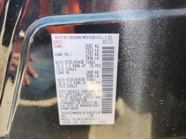 5N1AR2MM8DC636054 - 2013 NISSAN PATHFINDER S შავი ფოტო 13