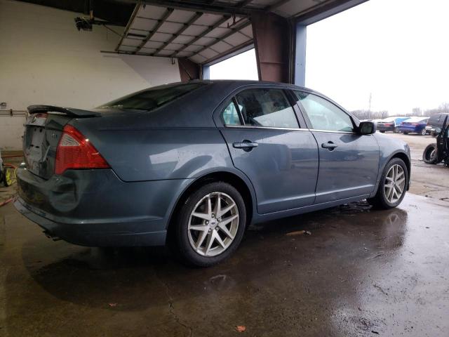 3FAHP0JA0CR235742 - 2012 FORD FUSION SEL BLUE photo 3