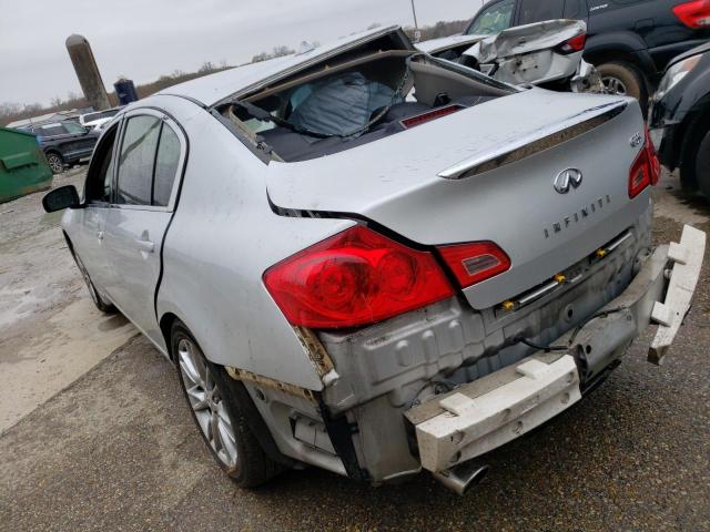 JNKBV61E78M207415 - 2008 INFINITI G35 SILVER photo 2