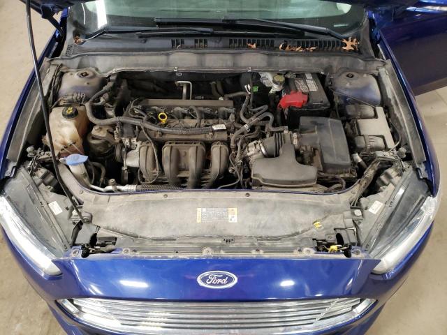 3FA6P0H75GR306697 - 2016 FORD FUSION SE BLUE photo 11