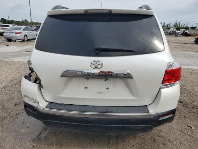 5TDZK3EH8DS119175 - 2013 TOYOTA HIGHLANDER BASE Білий фото 6