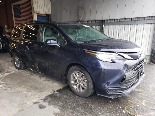 5TDBRKEC5NS097892 - 2022 TOYOTA SIENNA LE BLUE photo 4