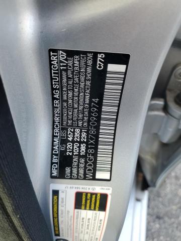 WDDGF81X78F096974 - 2008 MERCEDES-BENZ C 300 4MATIC SILVER photo 12