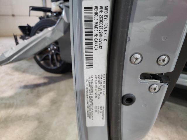2C3CDZFJ9MH651512 - 2021 DODGE CHALLENGER R/T SCAT PACK GRAY photo 12